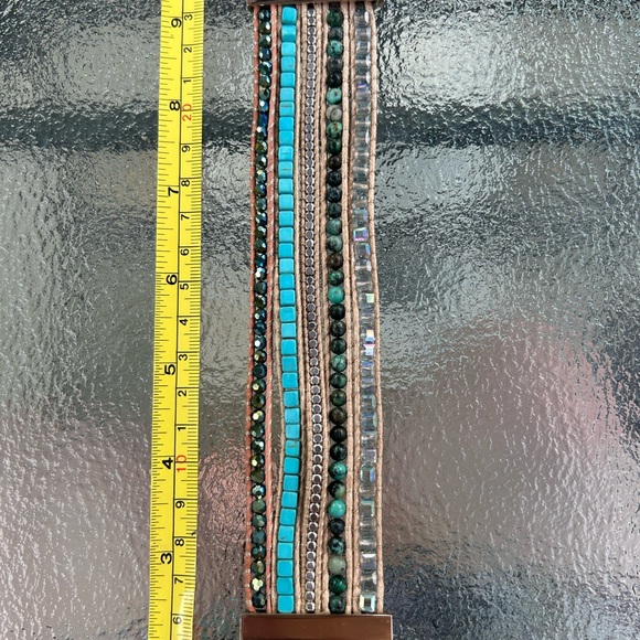 Victoria Emerson Blue and Black Bracelet with Intricate Design - Picture 2 of 3